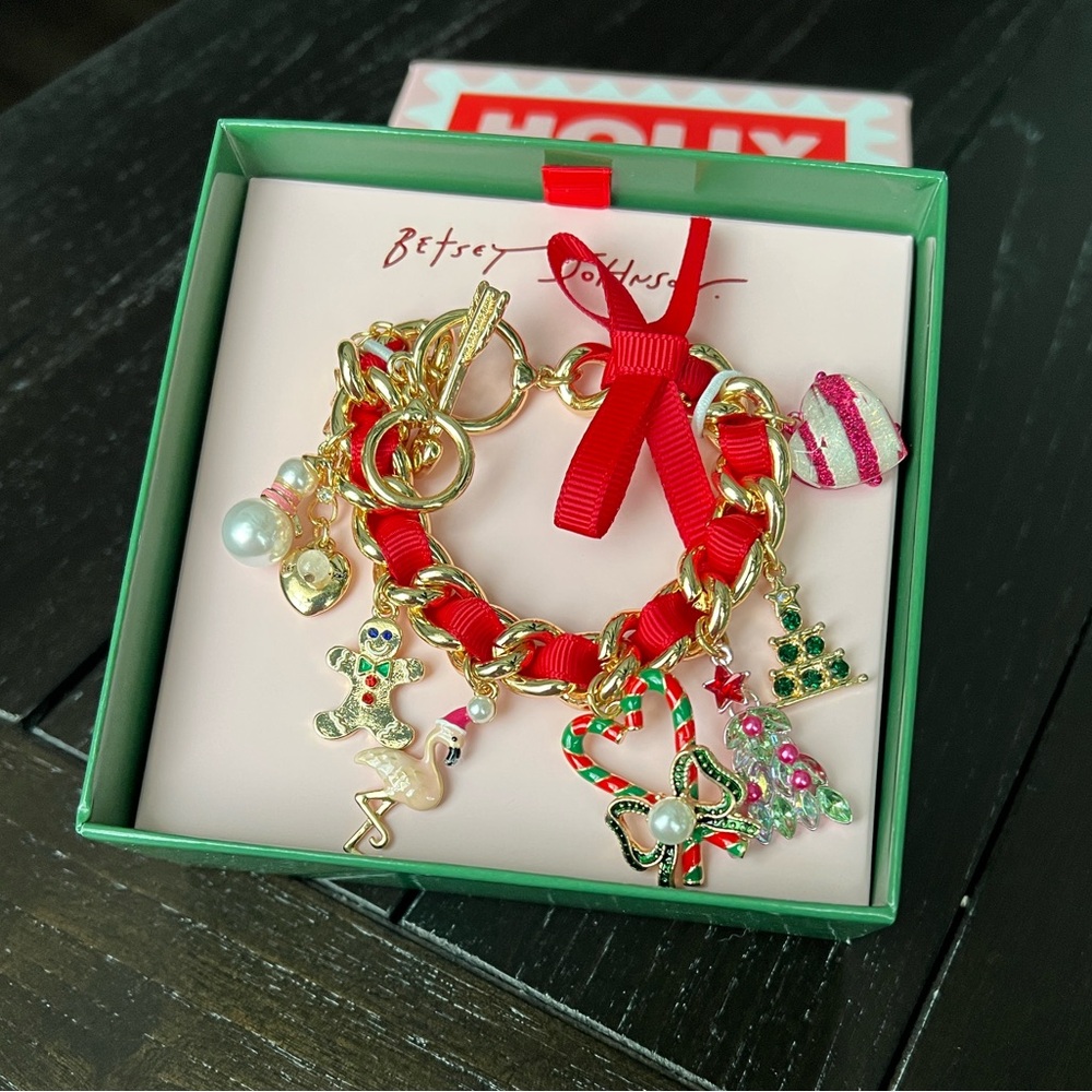 Betsey Johnson Festive Holiday Charm Bracelet - Picture 3 of 7
